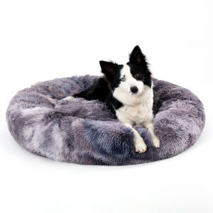 Cama antiestrés tipo dona para perro
